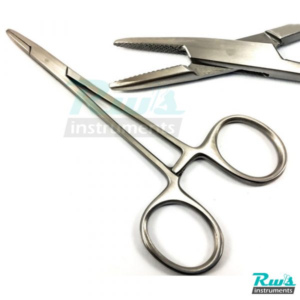 Baumgartner Needle Holder straight 5.5'' 14 cm suture surgical forceps plier