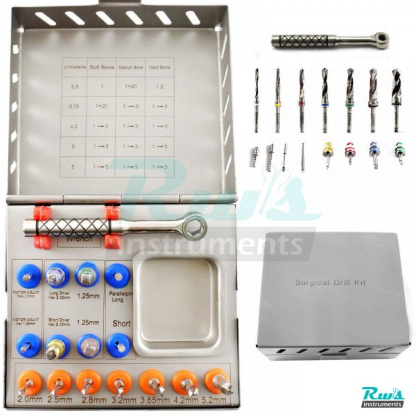 Dental Surgical Drills Kit / Drivers / Implants 16 PCS Surgical Instruments