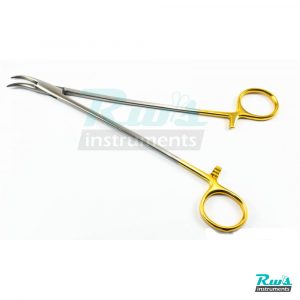 Clark Artery Forceps curved pliers clippers clamp 23 cm TC gold surgical suture