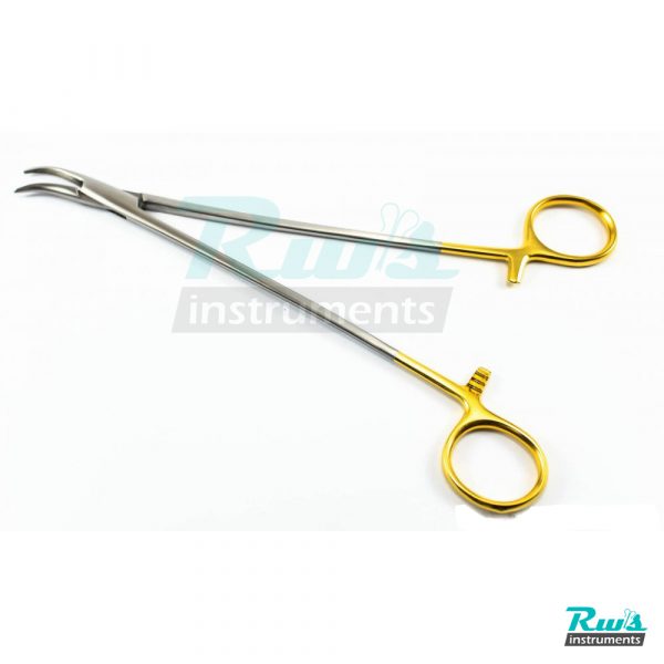 Clark Artery Forceps curved pliers clippers clamp 23 cm TC gold surgical suture