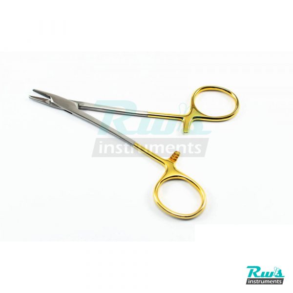 TC Webster Needle Holder 12 cm smooth gold surgical suture Dental surgery