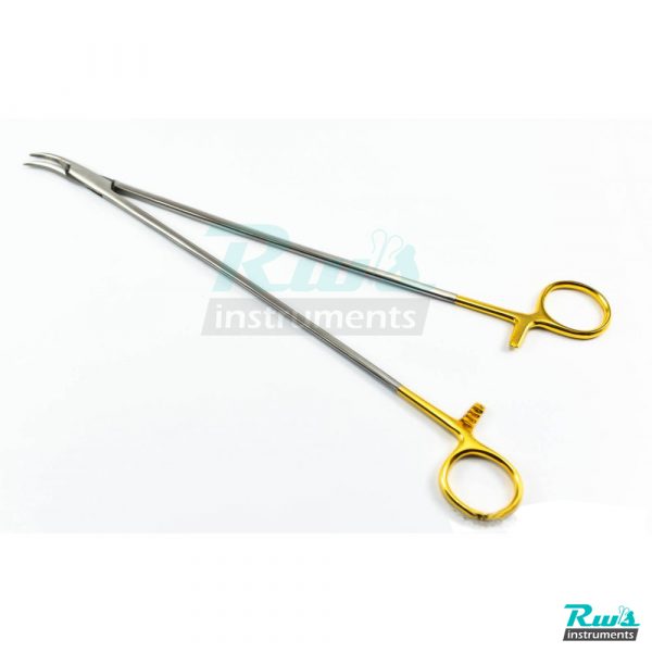 Clark Artery Forceps curved pliers clippers clamp 30 cm TC gold surgical suture