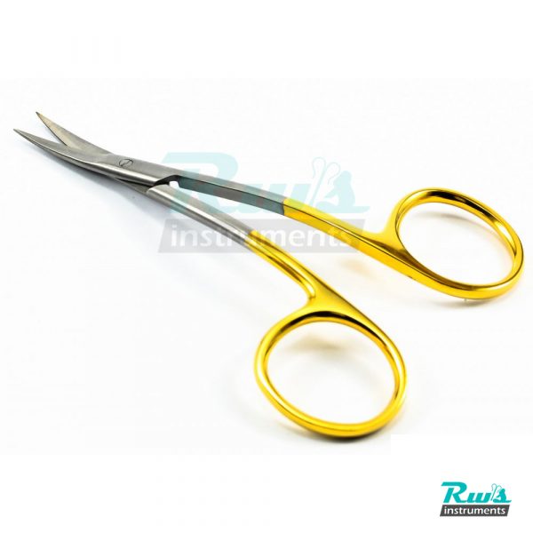 TC LaGrange scissors curved 11 cm surgical shears gold tissue dental gum Micro