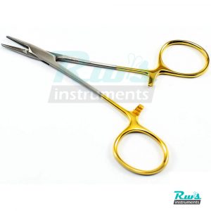 TC Webster Needle Holder 15 cm smooth gold surgical suture Dental surgery