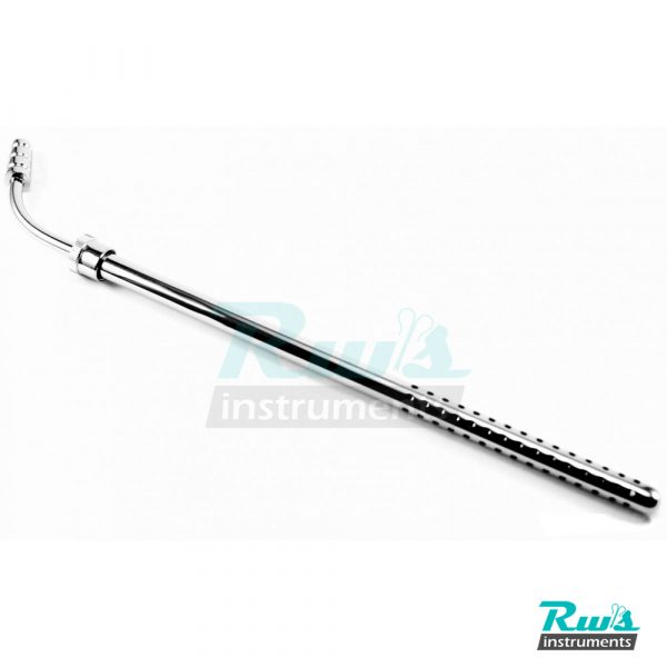 POOLE Suction Tube 20 cm curved aspiration cannula dental surgical instrument